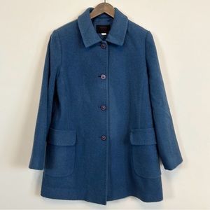 NEW 100% Wool Korean Designer Etranger Coat Jacket Blue